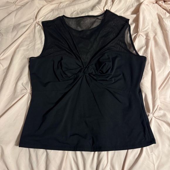 Abercrombie & Fitch Tops - Abercrombie & Fitch Black Mesh Detail Tank Top